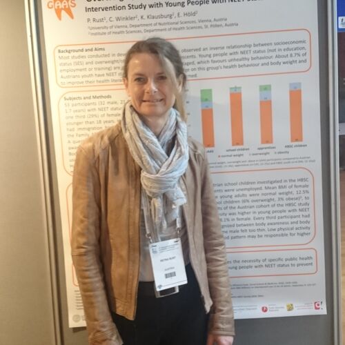 Posterpr&auml;sentationen zum Projekt GAAS von Petra Rust (li.)&nbsp;und Elisabeth H&ouml;ld (re.) bei der 4th International Conference on Nutrition &amp; Growth in Amsterdam (02.-04. M&auml;rz 2017) | Foto: Universit&auml;t Wien / Petra Rust