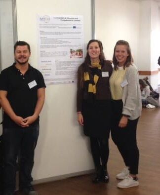 Koen Vanherle and two students at the Congress
